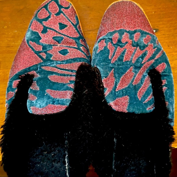 Free People, fur lined, metallic, mules - Picture 2 of 9